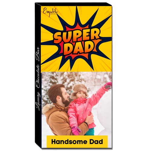 Rich N Creamy Super Dad Personalized Chocolate for Fathers Day