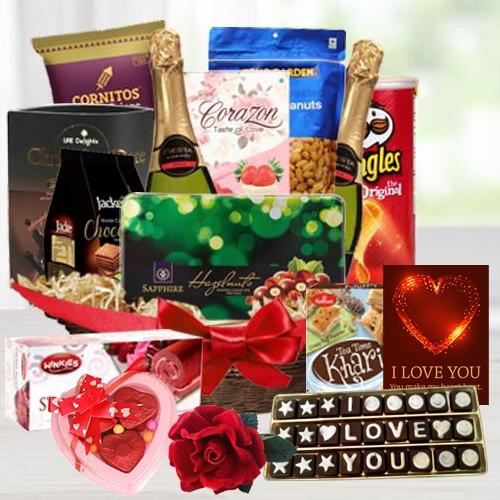 Extravagant Gourmet Delight Gift Hamper for Valentines Day