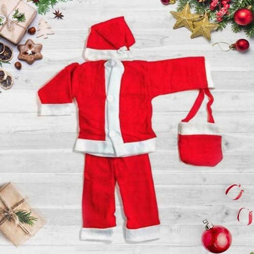 X mas Special Santa's Red Suit for Kids