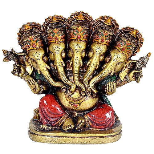 Charming Panchmukhi Lord Ganesha Idol