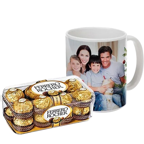 Best Personalized Coffee Mug with Ferrero Rocher Chocolates