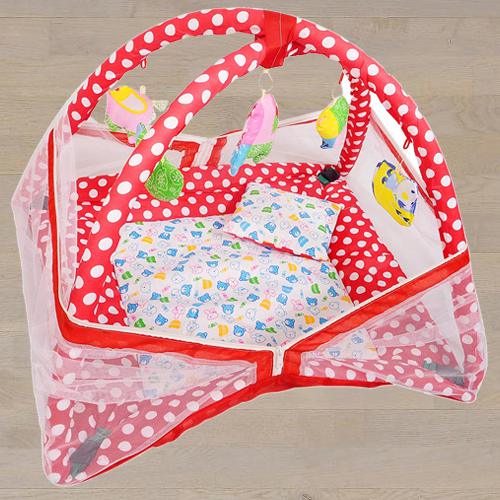 Attractive Kick and Play Gym with Mosquito Net N Bedding Set