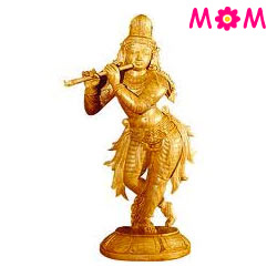Outstanding Statue of Lord Krishna Made of Sandalwood