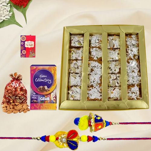 Sweets paired with Bhai Bhabhi Rakhi