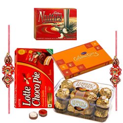 Rakhi Gifts   Chocolate Hamper N Rakhi