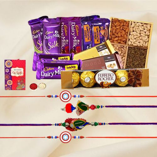Delightful  Chocolates Rakhi Gift for Family