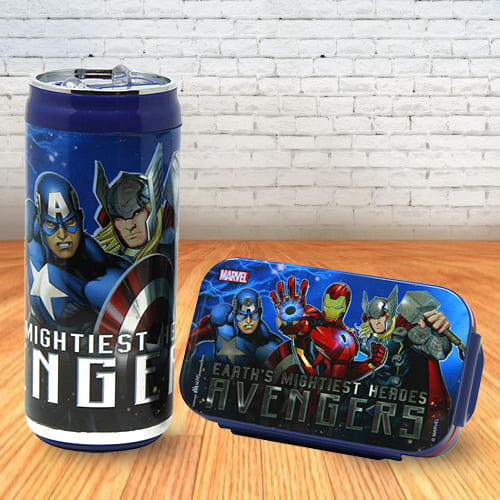Mesmerizing Disney and Marvel Lunch Box and Sipper Bottle