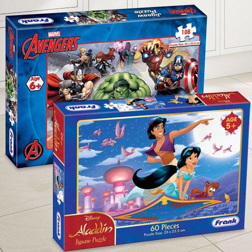 Wonderful Frank Marvel Avengers N Disney Aladdin Puzzle Set