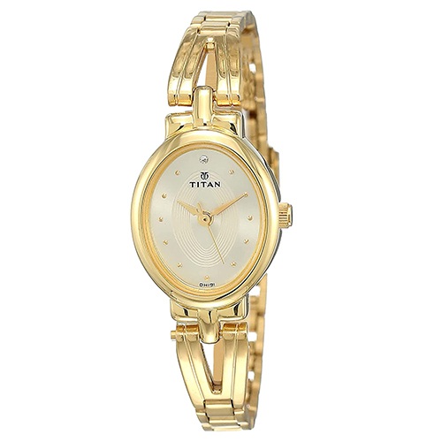 Awesome Titan Womens Watch with Champagne Dial